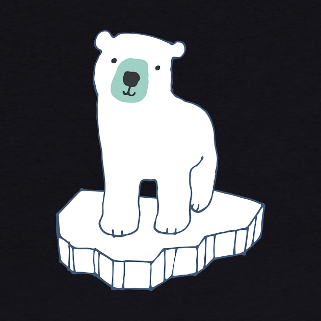 Cute Polar Bear floating on an iceberg - by Cecca Designs by Cecca